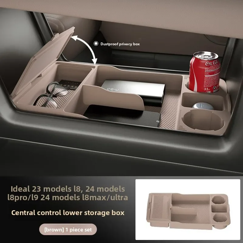 Car Interior Decoration Accessories Auto Parts Suitable for Ideal L9 L8 L7 L6 Storage Box Center Console Lower Armrest Box