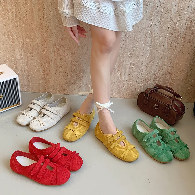 

Summer New Mesh Breathable Flat Shoes Women's Round Toe Deep Mouth Front Lace-up Soft Slip Anti-Slip Athletic Casual Shoes