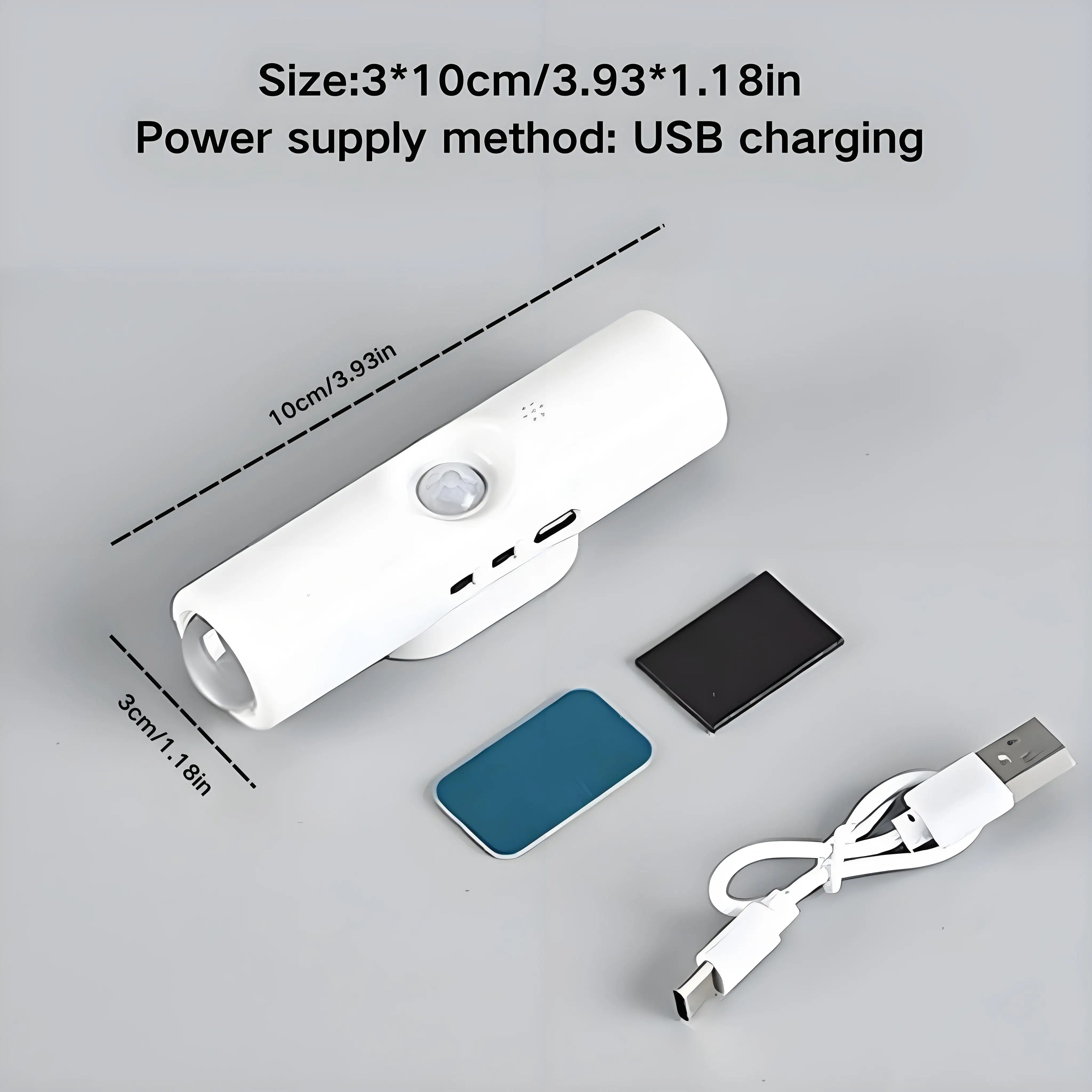 2pcs Dual‑Head Cat‑Eye Wall Lamp, RGB Multi‑Color Adjustment, Built‑in Sensor, USB Charging, Magnetic Mounting