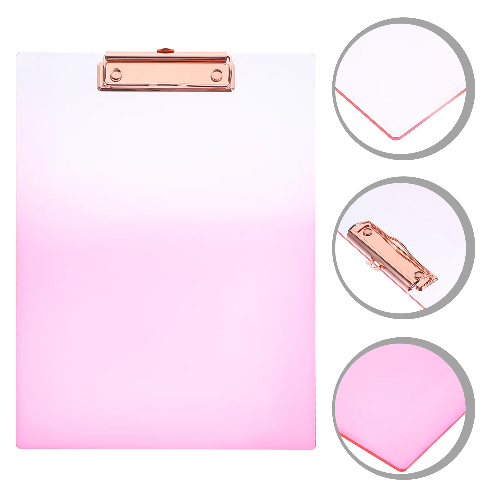 

Paperclip Transparent Gradient A4 Writing Pad Folder File Storage Organizing Splint Boards Thicken Nurse Document