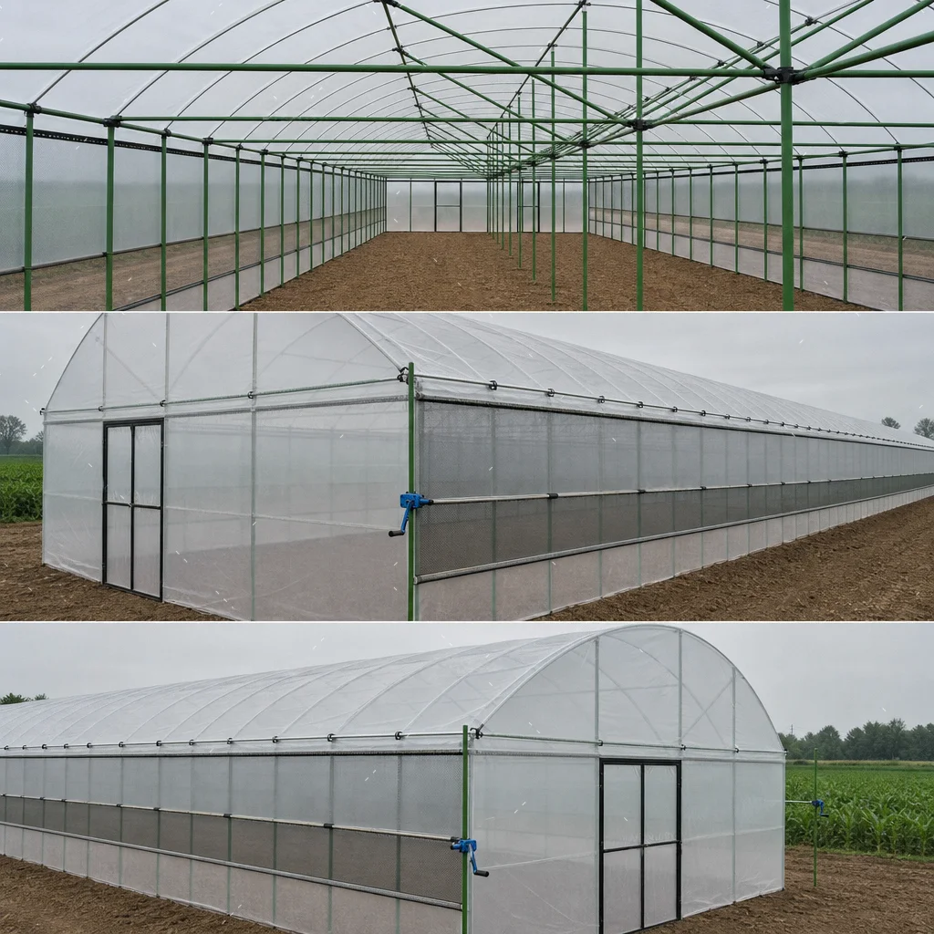 Custom Size Lightweight Long Life Price Of M2 Agricultural Greenhouse Fiberglass Greenhouse Fiberglass Frame Included