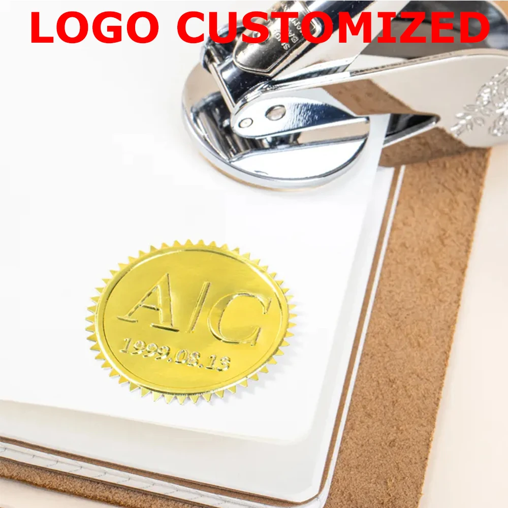 Book Wedding Embosser Stamps Customized Initial Logo Designs Embossed Stamp Personalized Handheld Tool for DIY Letter Head Decor