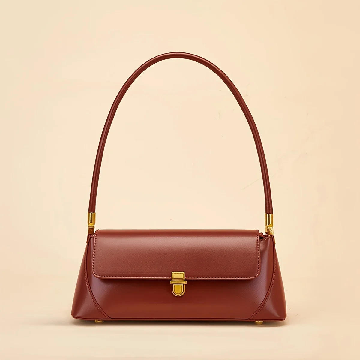 2026 Vintage Damenhandtasche aus PU-Material, Schultertasche, französische Baguette-Unterarmtasche, vielseitige Pendler-Handtasche – Detail 6