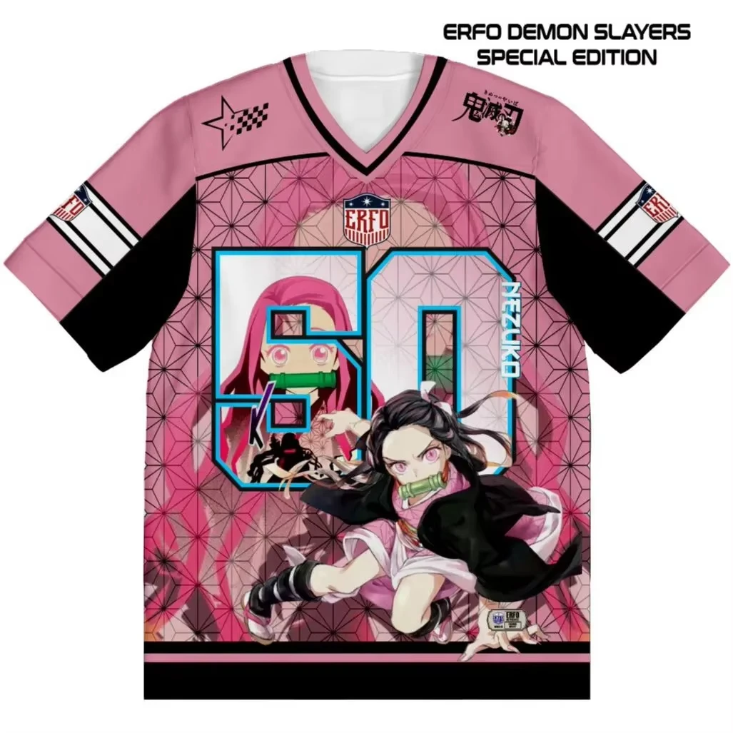 2026 Summer Demon Slayer Retro Cosplay T-shirt Men's Oversized 3D Printed Short-sleeved Family Unisex Children's Sports Shirt