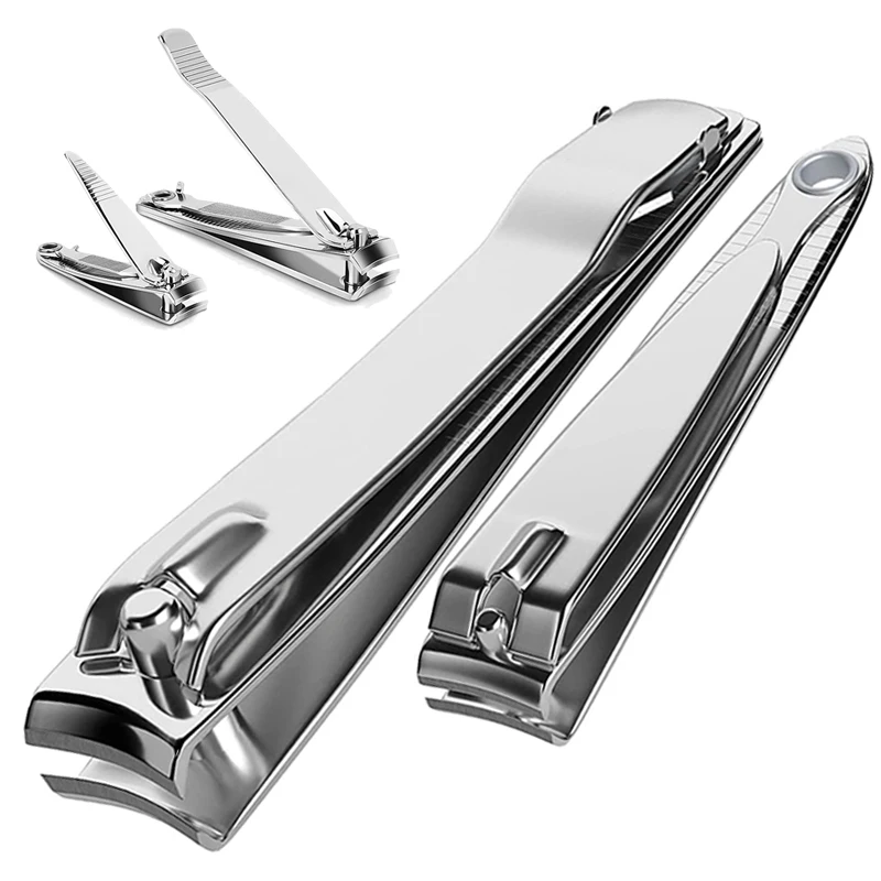 Splash resistant nail clippers, stainless steel scissors for nail beauty tools, for hard nails, wide and durable knives