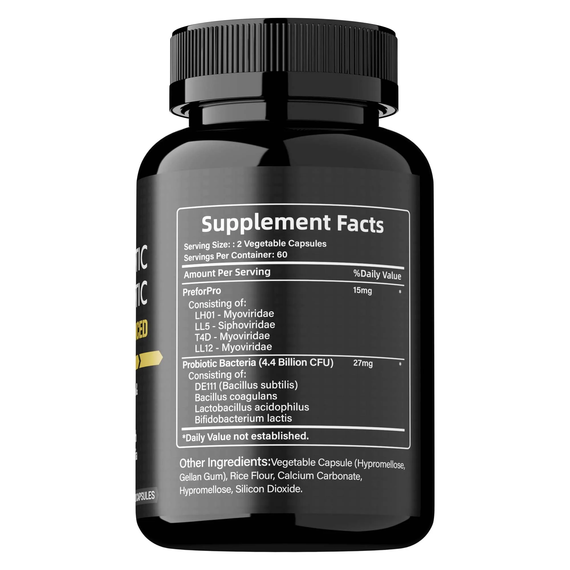 كبسولات البروبيوتيك والبريبايوتيك - تحسن صحة الأمعاء والهضم، ويحافظ على توازن الميكروبيوم، وباسيلوس سبيليس #2