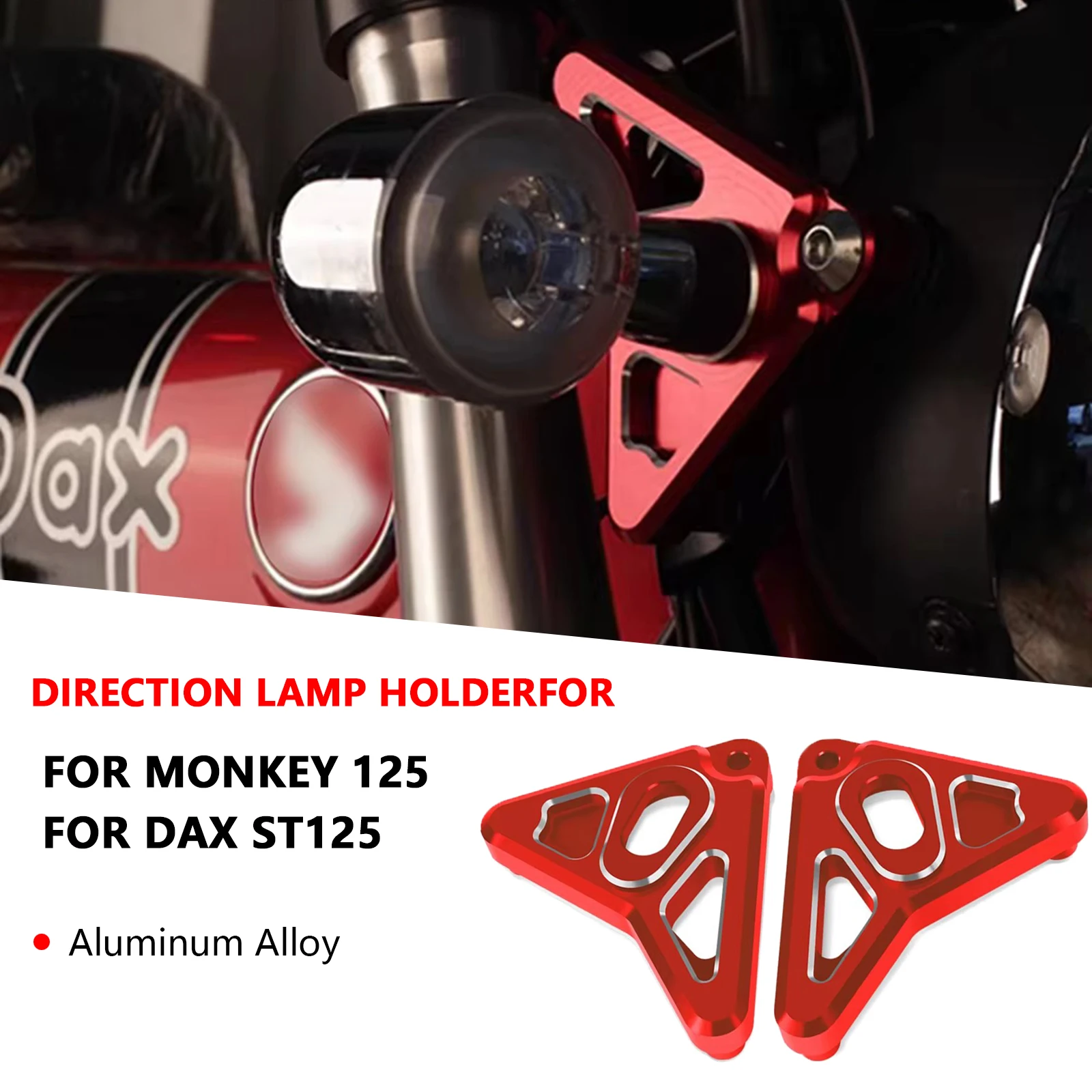 

ДЛЯ MONKEY 125 DAX 125 GROM MSX125 ST125 2013-2025 2024 Аксессуары для мотоциклов Кронштейн для фар Кронштейн указателя поворота Держатель лампы