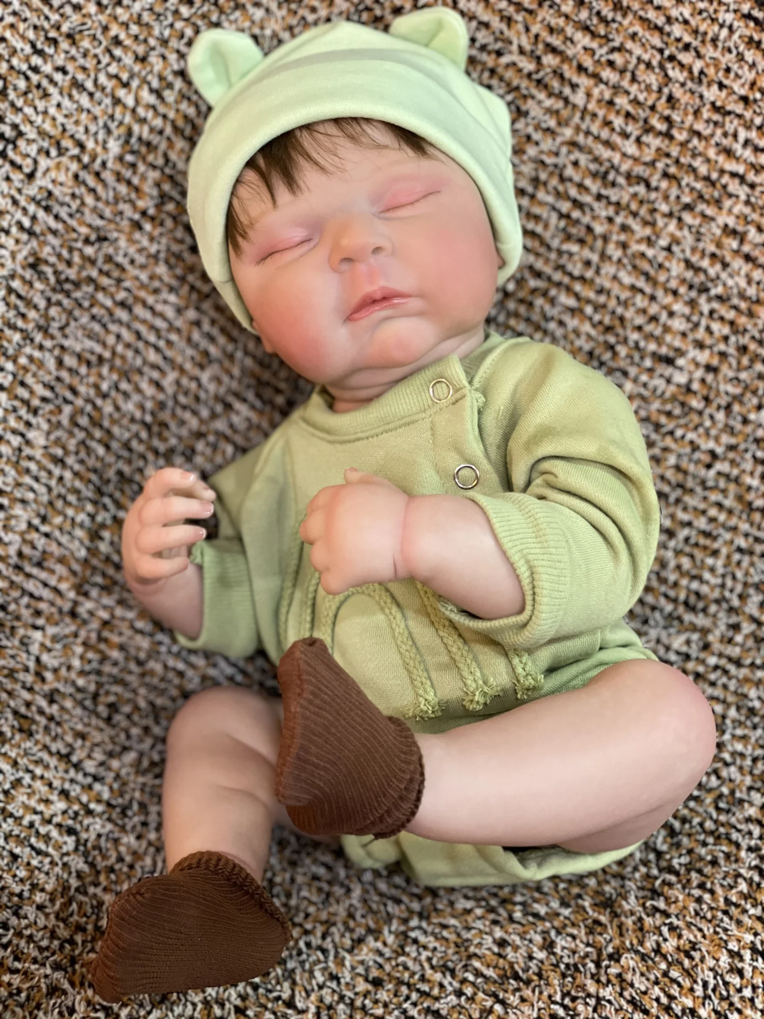 50cm à prova dwaterproof água pêssegos reborn bebê menina com cabelo enraizado corpo inteiro vinil bebe reborn realista bonecas reborn veias visíveis