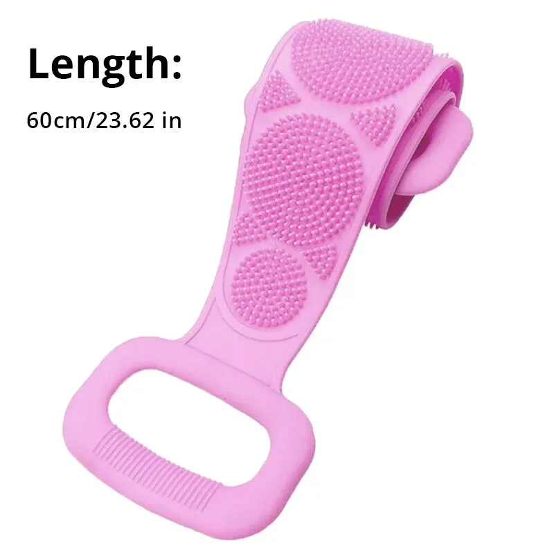 Exfoliating Body Silicone Brush Scrub Body Sponge Brush Bathroom Shower Back Scrub Clean Tool Stain Removal Bath Belt