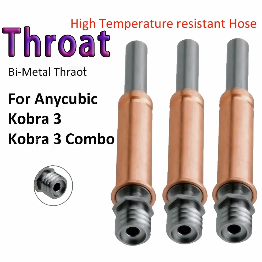 

for Anycubic Kobra 3 Throats Bimetal Heatbreak Upgrade Throat Throats for Anycubic Kobra 3 Combo Hotend 3D Printer Accessories