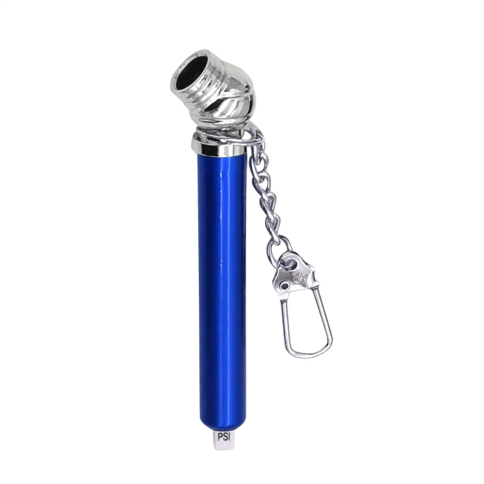 Mini Tire Pressure Gauge 10-50PSI with Hanging Chain Versatile Accessory Convenient Sturdy Pencil Shape for Car Truck RV