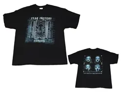 Camiseta Vintage-Fear Factory Digimortal, camiseta de concierto, 00S, grande L, Metal pesado Industrial, Nu Metal Band