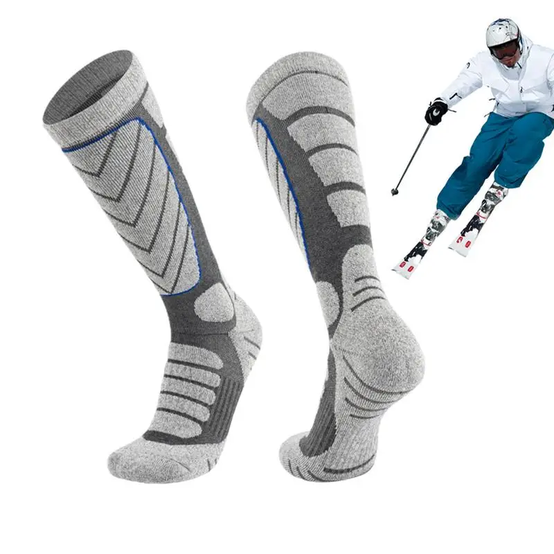 

Long Ski Socks Winter Warm Thick Skiing Socks Thermal Socks Breathable Winter Performance Socks For Comfortable Skiing