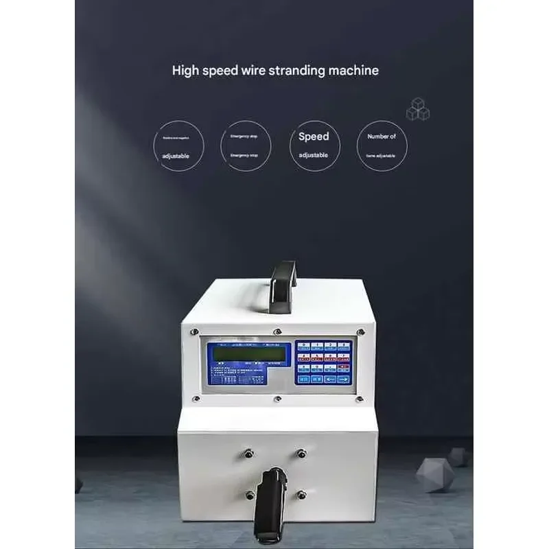 High Efficiency Automatic Single Axis Manual Wire Clamping Chamfering Machine Stranded Three Cable Twisting Machinery