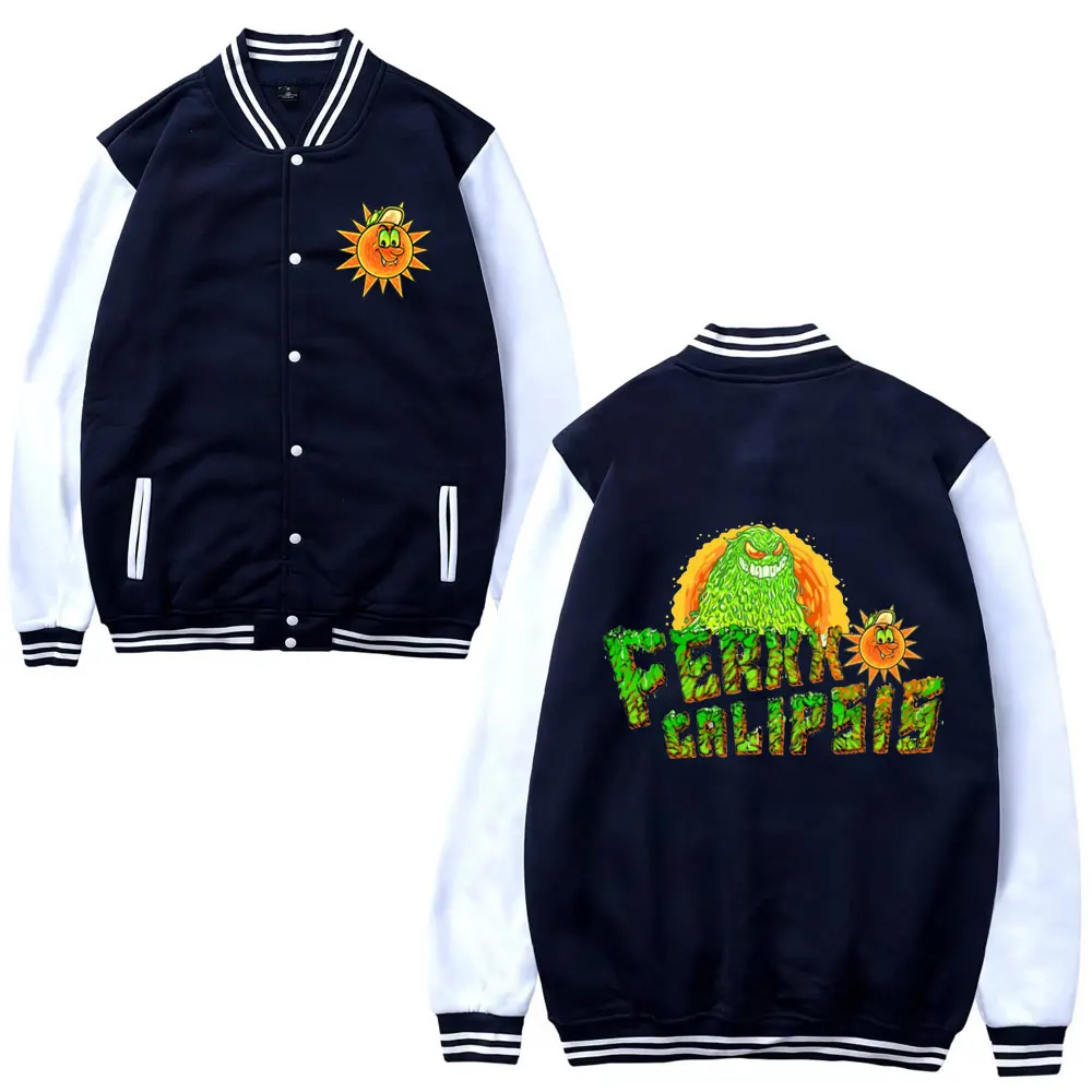 Rapper feid ferxxo ferxxocalipsis Tour Baseball uniform männliche Mode Hip Hop übergroße Baseball jacke männliche Spleiß mantel