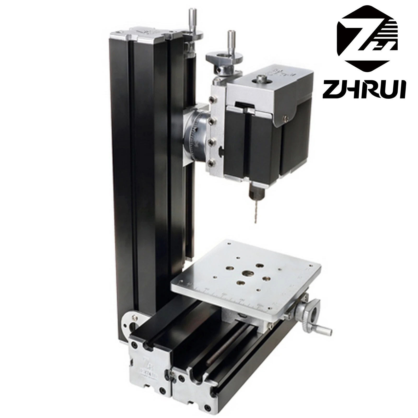 ZHRUI 60W All-metal Mini lathe 5-axis rotary drilling lathe for soft material