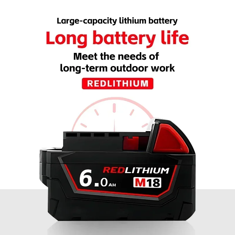 NOVINKA Pro Milwaukee M18 Baterie XC 18V 5Ah 6Ah M18B5 48-11-1815 48-11-1860 M18B2 M18B4 M18B5 Akumulátorové sady - náhled 3