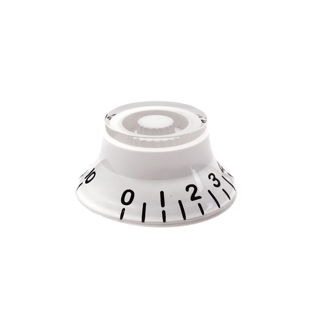 

3 PCS/ Set Acrylic Hat Guitar Volume Tone Control Knobs Rotary Knobs for ST Electric Guitar Parts Replacement (White)