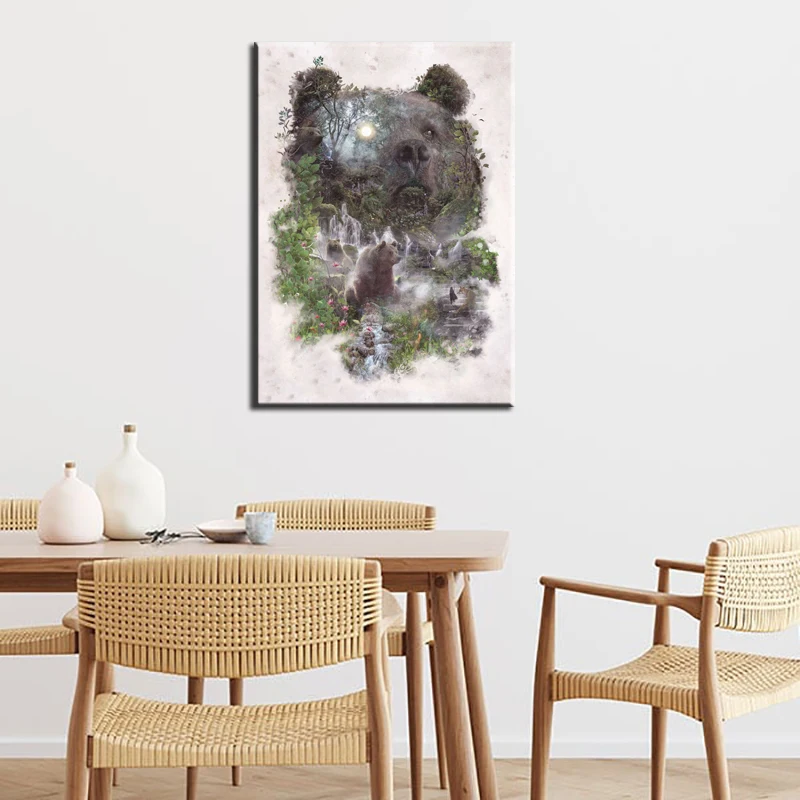 

Canvas Painting Poster Surreal Nature And Animal Home Art Decoration Pictures On Wall For Living Room Modern Wallpaper Artwork