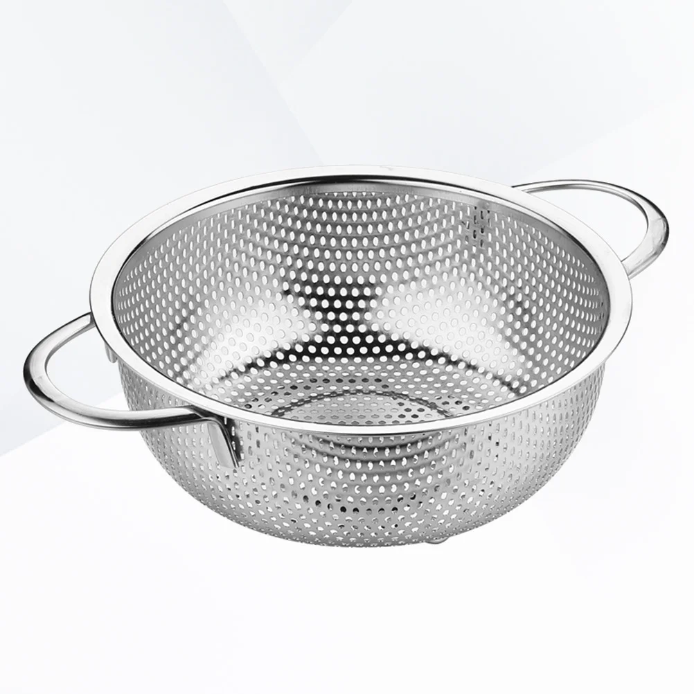 Stainless Steel Wash Basket Rice Strainer Colander French Fries Fruit Vegetable Noodle