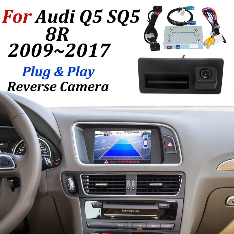 Front Rear View Camera For Audi Q5 SQ5 8R 2009-2017 Original Screen / No Need Coding Rearview Reverse Camera & Video Decoder Kit