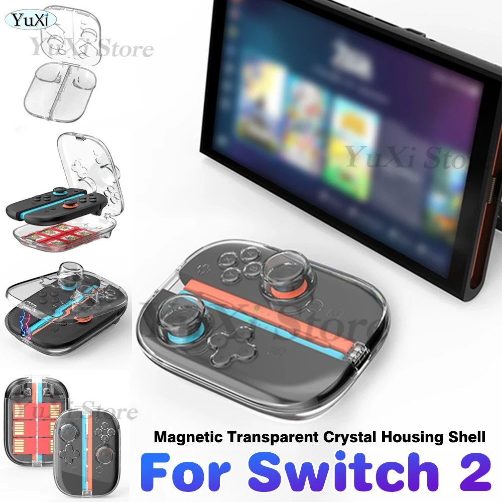 

For Switch 2 Joy-con Transparent Storage Case Handle Dust-proof Clear Protective Case For NS 2 Game Cards Storage Box