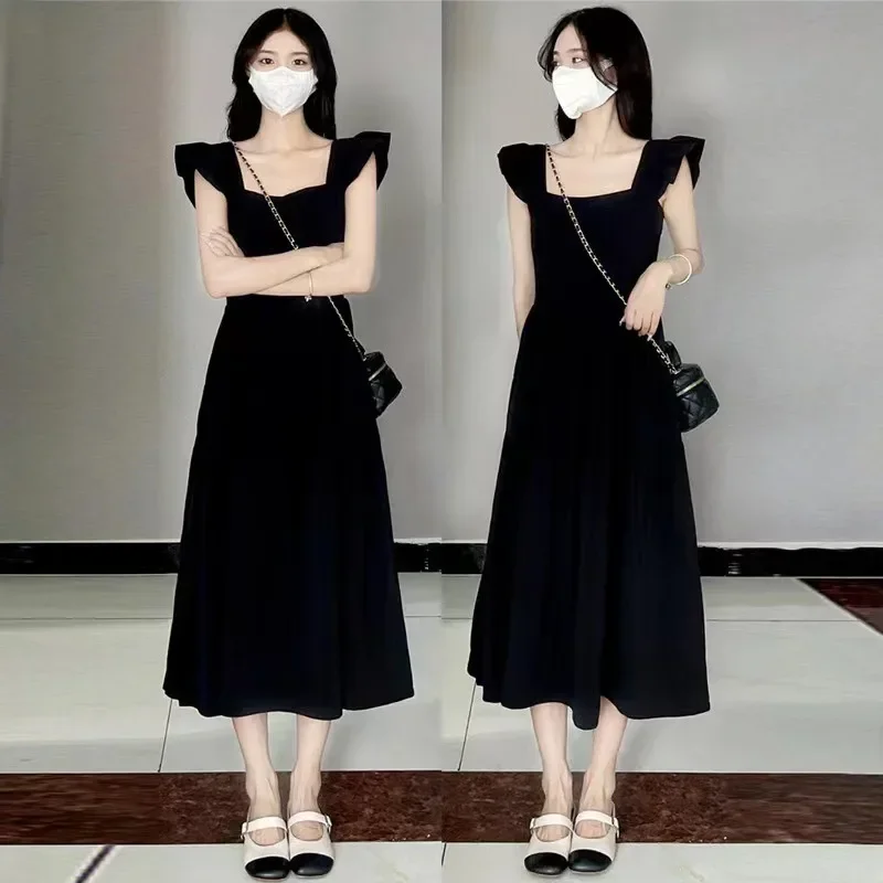 

Woman Dresses Summer Sexy V-neck Short Sleeve Printed Ruffle Dress For Casual Party Dress Y2k Korean Style Elegant Midi Dresses