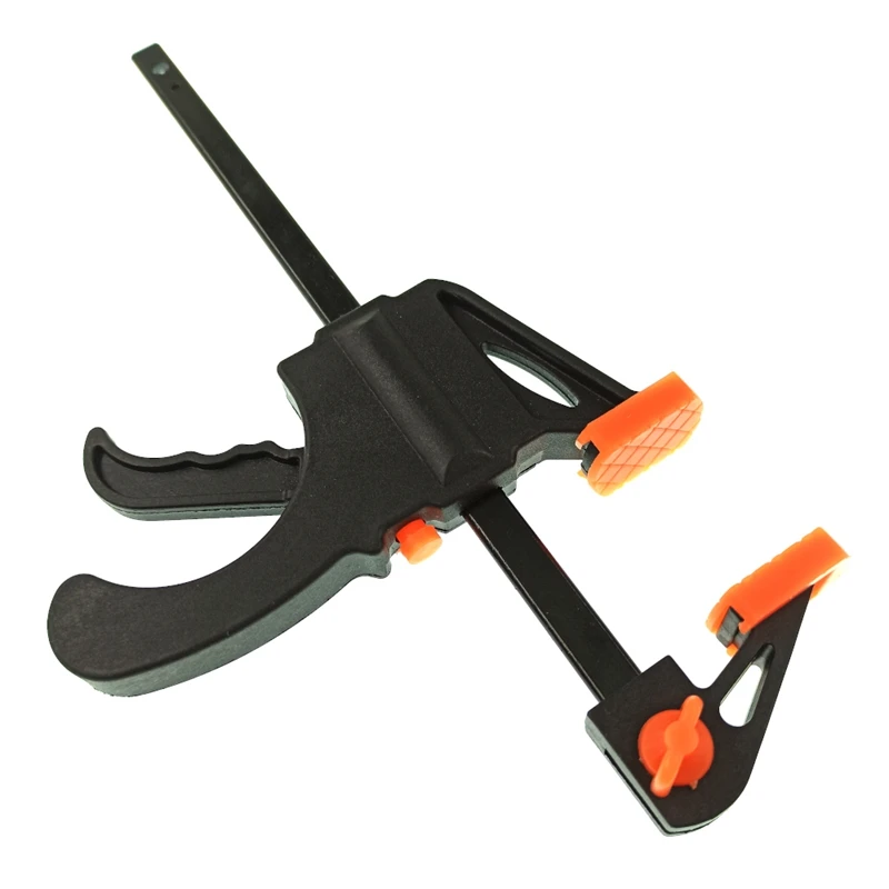 6-дюймовый F-образный быстрый зажим для дерева, нейлон, деревообработка, жесткая ручка, экструзионная трещотка, ручной инструмент, прочный, простой в использовании