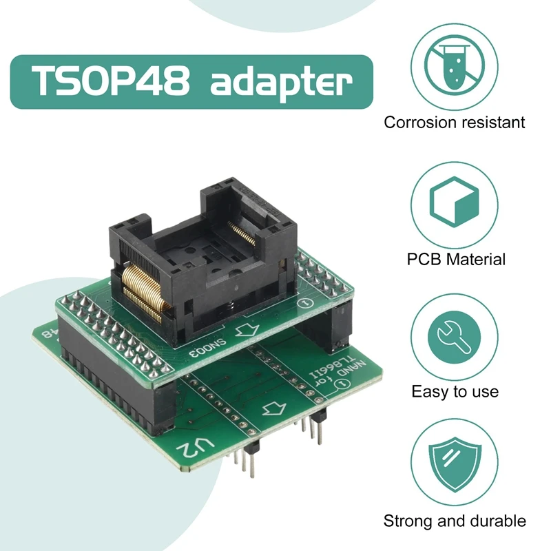 Adaptador Nand Superior-Andk Tsop48 solo para programador Xgecu Minipro Tl866ii Plus para Chips Flash Nand enchufe adaptador Tsop48