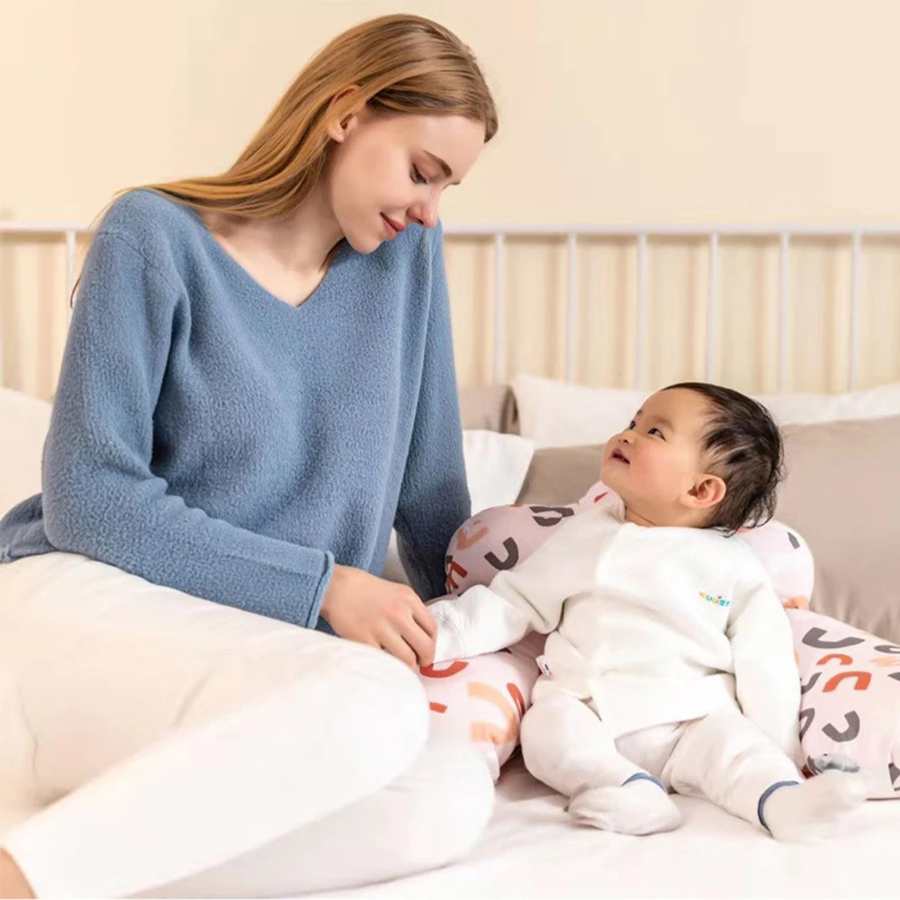 Almofadas para amamentação de bebês, travesseiro de algodão em u para maternidade para bebês recém-nascidos, cuidados com o bebê