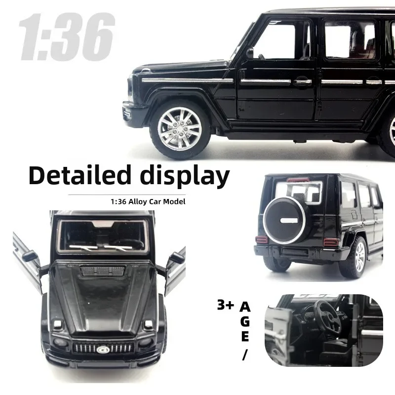 Grand modèle G en alliage 1:36, jouet pour enfants, peut ouvrir la porte, modèle de voiture de simulation, ornement de gâteau, voiture jouet