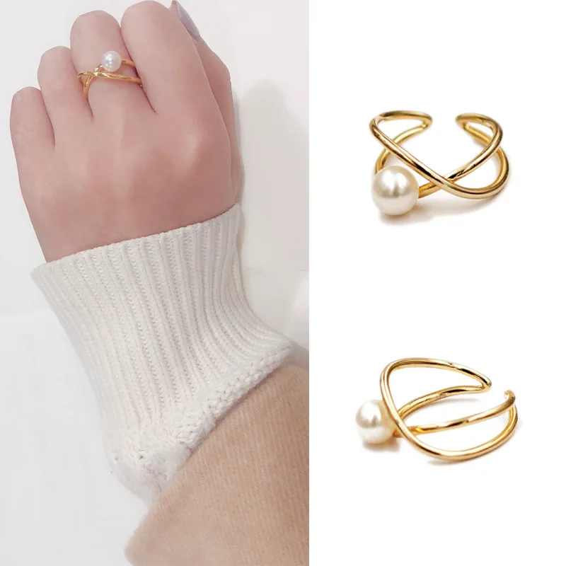 

Withered Infinite Universe Pearl Open Ring Female Elegant Party Jewelry Rings Women's Ring