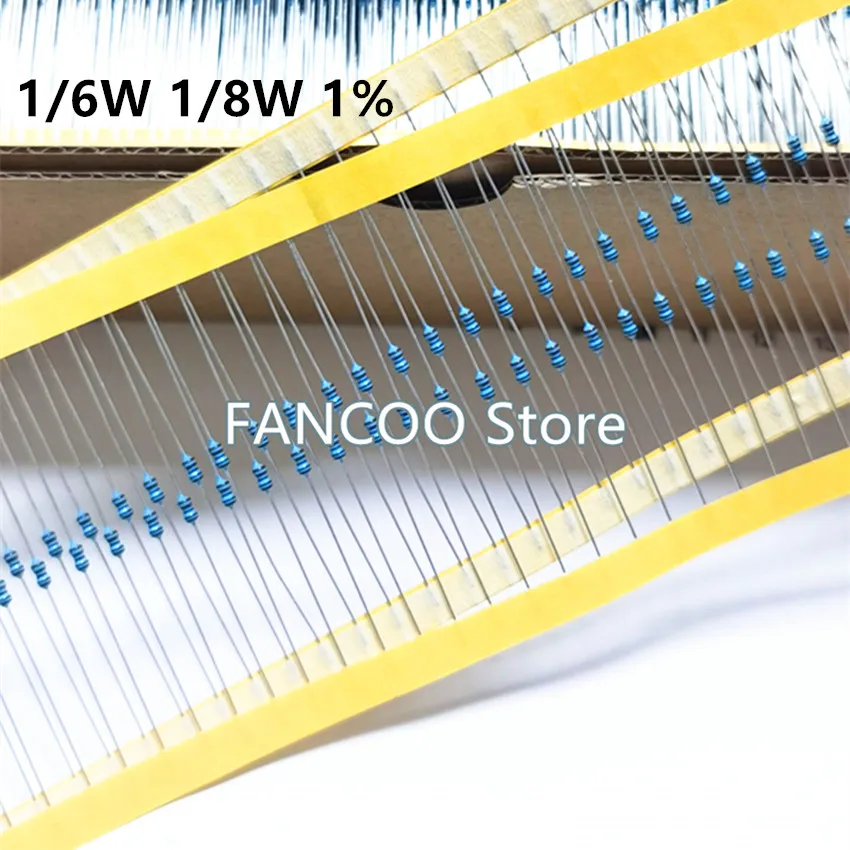 5000 PZ/SCATOLA 1/6W 1/8W 1% Resistore a Film Metallico 1.1K-10K 1.2K 1.3K 1.5K 1.6K 1.8K 2K 2.2K 2.4K 2.7K 3K 3.3K 3.6K 3.9K 4.3K 4.7K