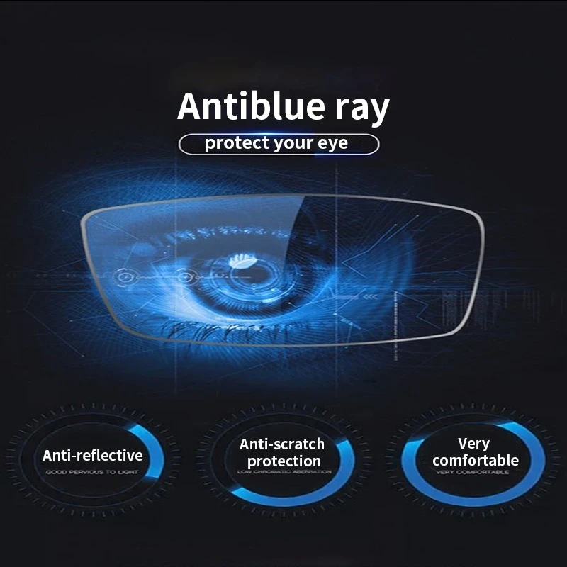 BETSION 1.56/1.61/1.67/1.74  Anti-Blue Ray Prescription Lenses Aspherical Computer Anti-Radiation Optical Myopia Hyperopia