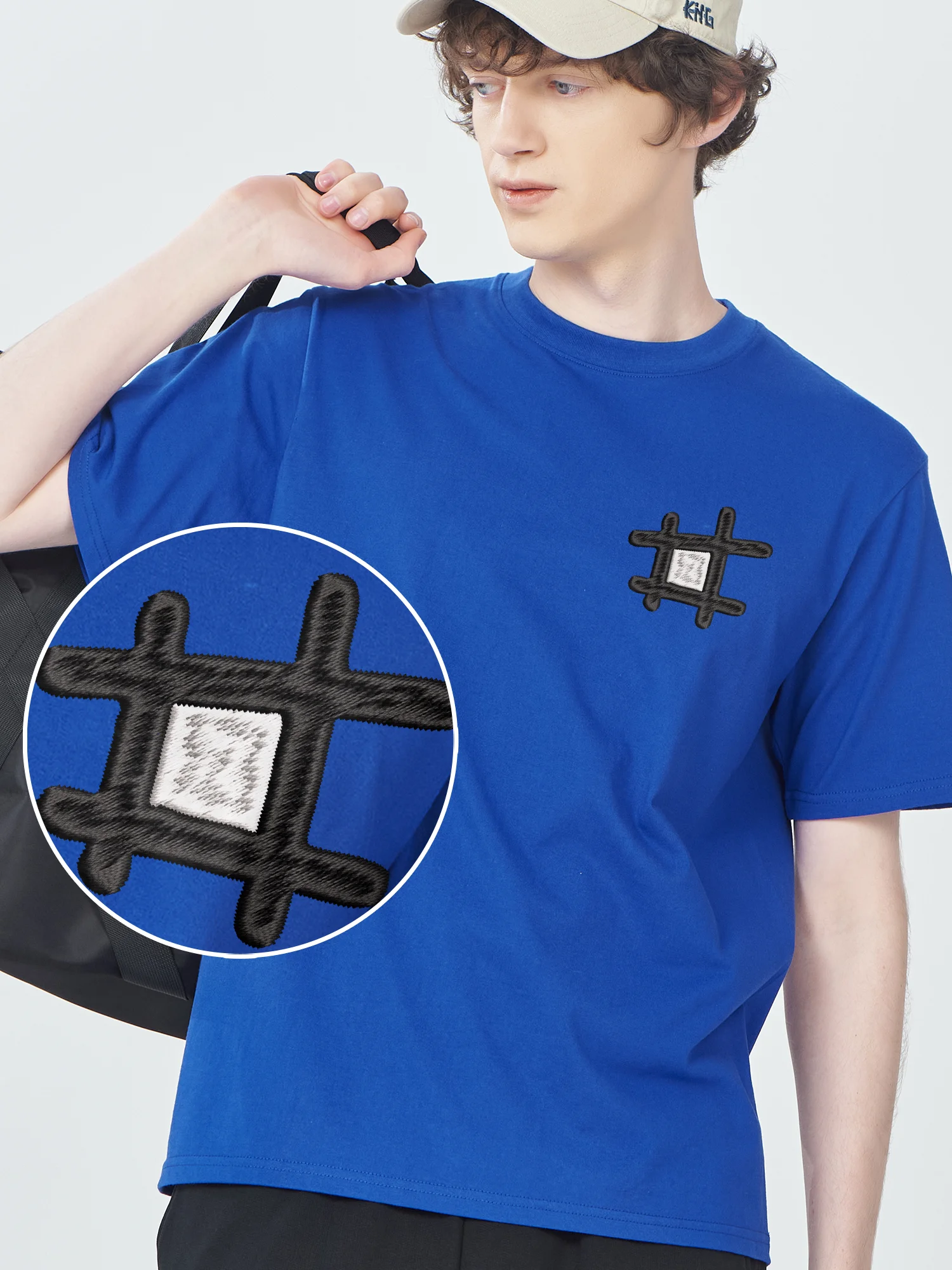 

Hash Symbol Embroidered Cotton TShirt for Men Women Luxury Tshirt Men High Quality Fashionable and Trendy Tops