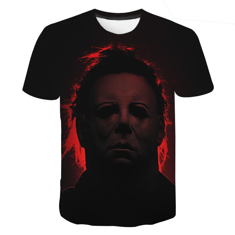 Michael Myers T-Shirts Halloween Horror Movie 3D Print Men Women Casual T Shirt Oversized Harajuku Y2k Tops Tees Kids Clothing