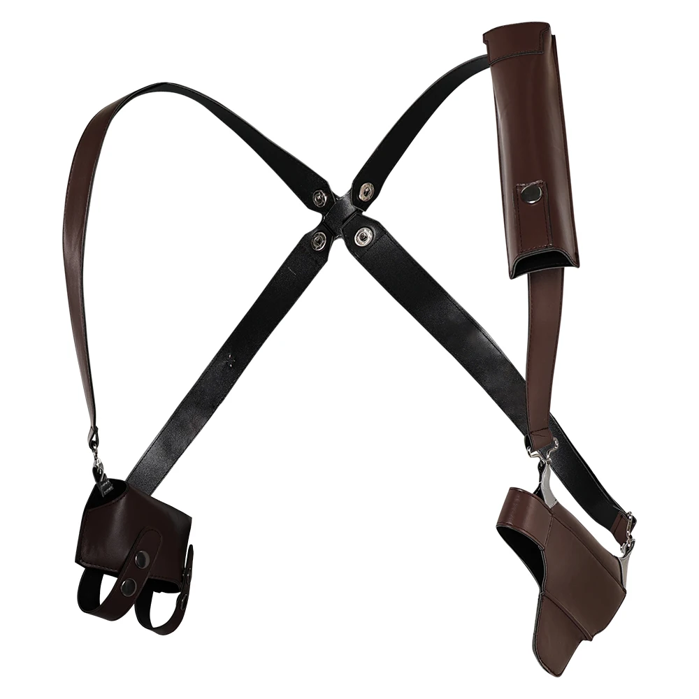 Leon cosplay cinto alça traseira scott kennedy roleplay cintura saco acessórios traje coldre masculino halloween carnaval festa adereços