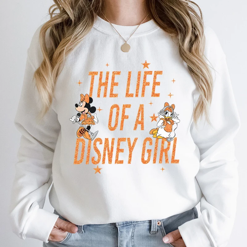 

Футболка с длинным рукавом Comfort Colors для девочек, с принтом Минни, в стиле Харадзюку, мультяшный дизайн, одежда для девочек