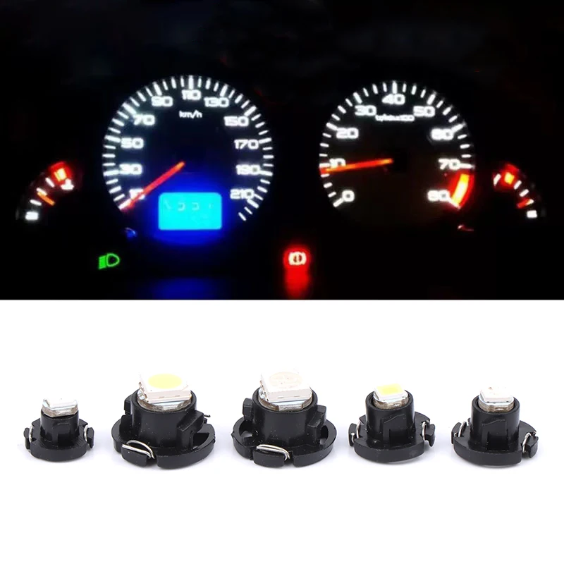 10PCS/set LED T3 T4.2 T4.7 Meter Bulb Instrument 3528 Neo Wedge Warning Switch Radio Dashboard Indicator Panel Lamp Car Lights