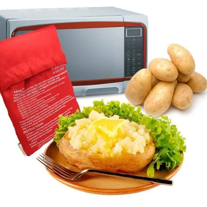 Microwave baked potato bags can be washed with cookware bags easy to cook steam bags Quickly baked potatoes Cooking Tools