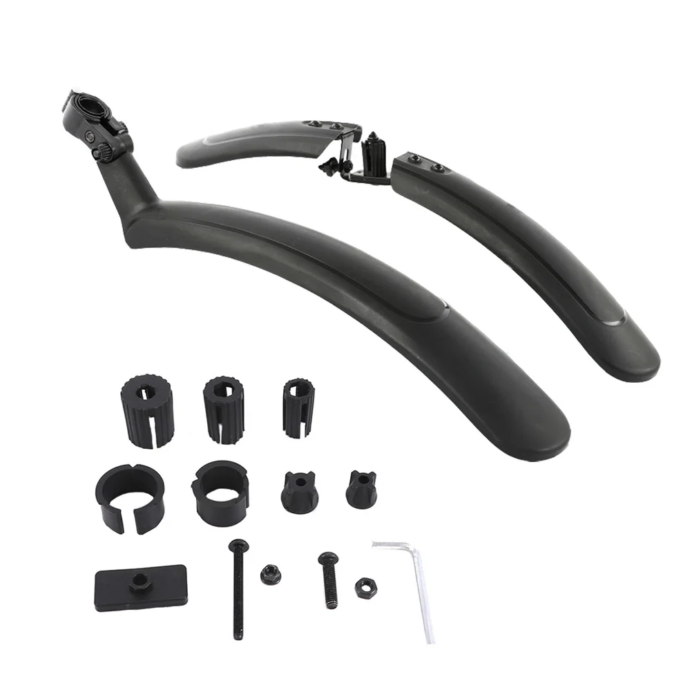 

1Pair Plastic Bike Mudguards Black Durable Quick Release Front Rear Mountain Bike Mud Guard for Mud Rain Protection