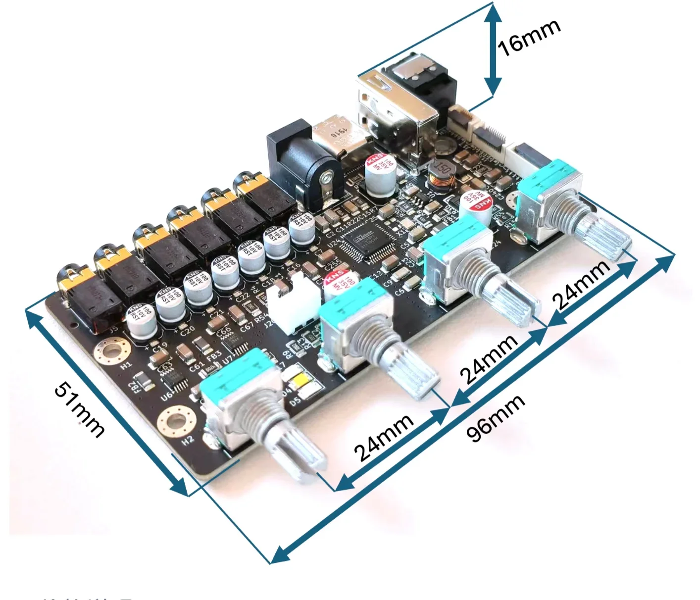 GHXAMP 7-قناة DSP لوحة ضبط المضخم 7 اتجاهات مستقلة 15 قطعة EQ 1 قطعة