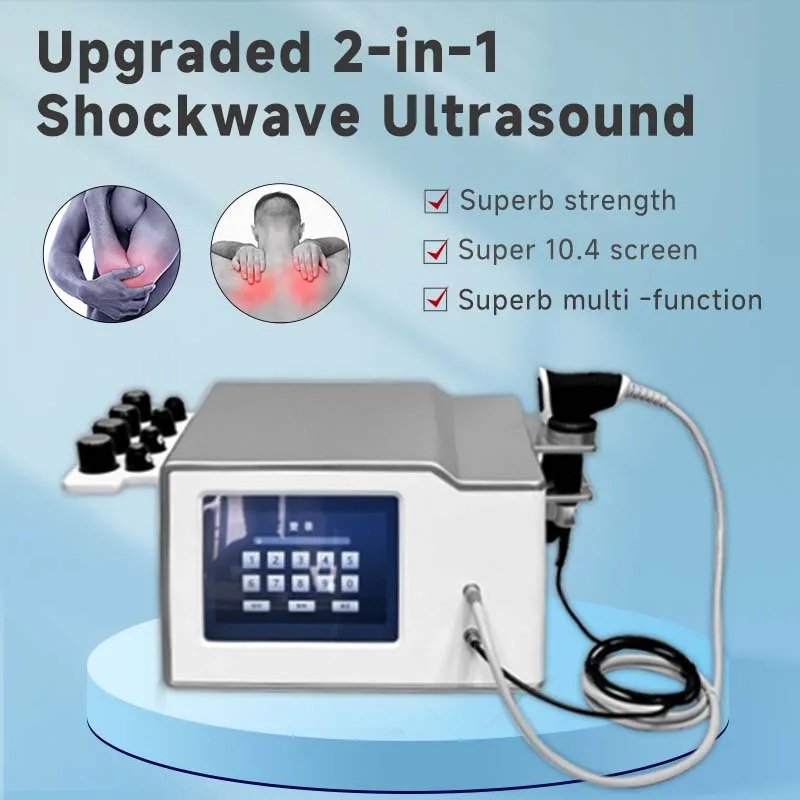 

Quality assurance 2 in 1 Ultrasound air pressure Shockwave physiotherapy instrument for treating acute injury and chronic pain