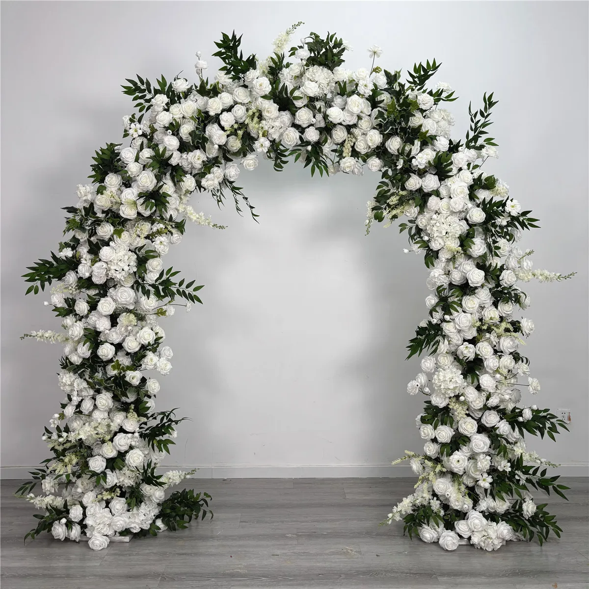 

Wholesale Realistic Artificial Silk Rose Flower Arch Backdrop For Wedding Decoration Customizable Size Color Lightweight