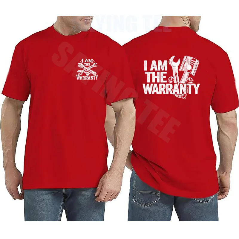 Ich bin der Garantie-Mechaniker für Rennwagen-Teile – Lustiges Mechaniker-T-Shirt im Y2K-Stil – Mechaniker-Papa-T-Shirt mit Spruch im Taschenformat – Herrenbekleidung Oberteil – Detail 4