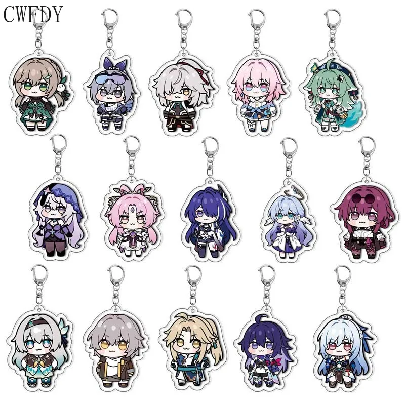 3-15 шт./лот, брелок для ключей с изображением игры Honkai: Star Rail Doro, аниме-фигурка для косплея, черный лебедь, Робин Acheron, кулон, брелок для ключей для девочек, подарок 3-15 шт./лот, брелок для ключей с изображением игры Honkai: Star Rail Doro, аниме-фигурка для косплея, черный лебедь, Робин Acheron, кулон, брелок для ключей для девочек, подарок