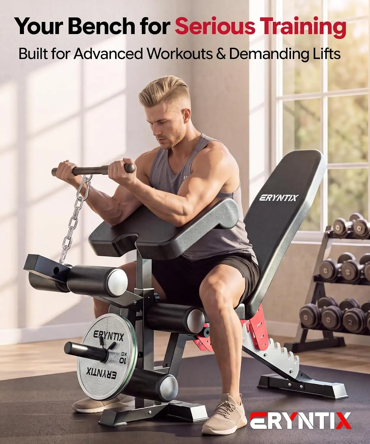 Adjustable Weight Bench, Heavy-Duty 1600LBS Bench Press with Leg Extension, 21 Positions, ISCC Plus Certified