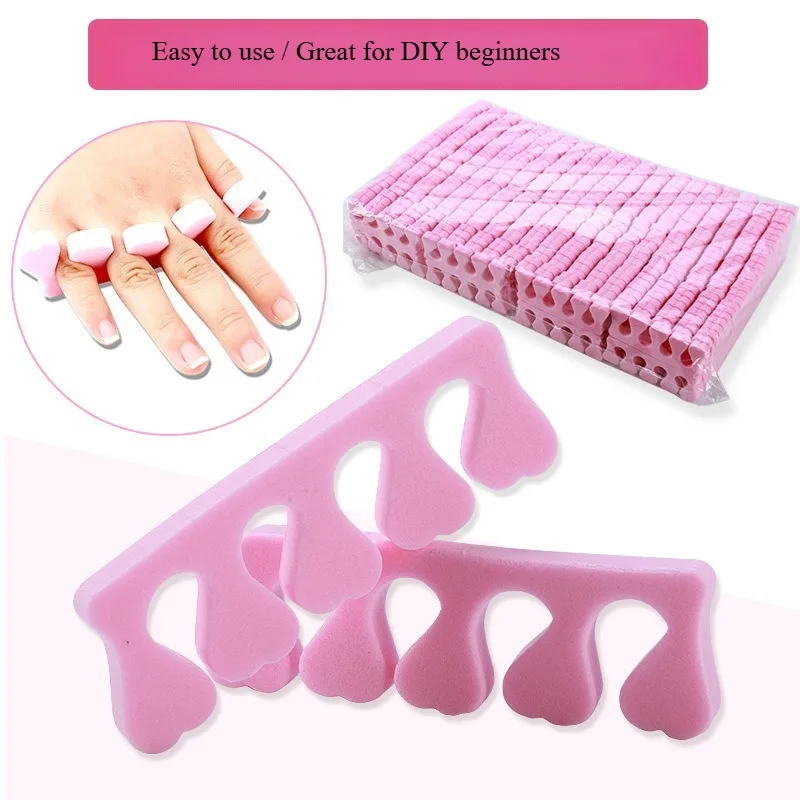 Disposable Toe Separator Sponge Nail Art Foot Care Tool Japanese Style Pearl Splitter for Pedicure Manicure Supply