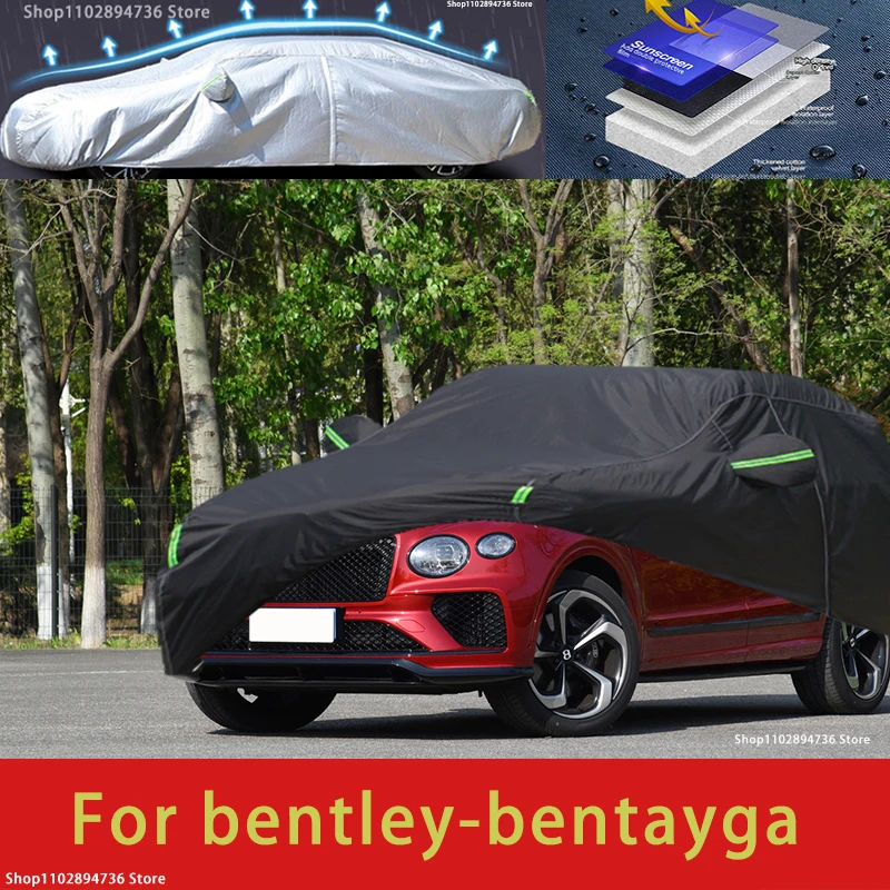 

For bentley bentayga fit Outdoor Protection Full Car Covers Snow Cover Sunshade Waterproof Dustproof Exterior black car cover