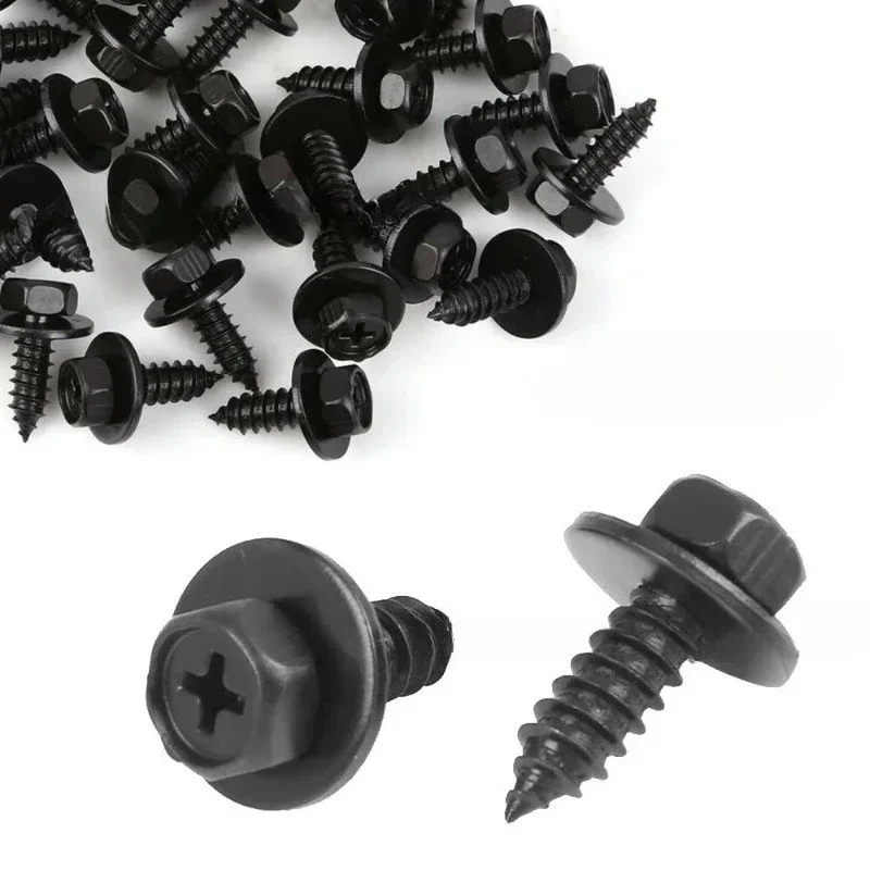 5/10/15/20/25PCS Screw Fastening Clips Hexagonal Self Tapping Screw With Washer 90159-60498 Hardware Accessory